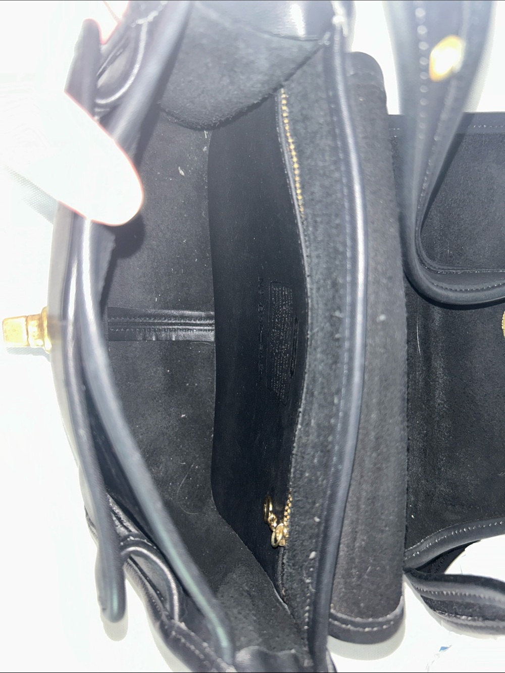 Vintage Coach 9061 Rambler Legacy Crossbody Black Leather Brass Hardware - Picture 4 of 5